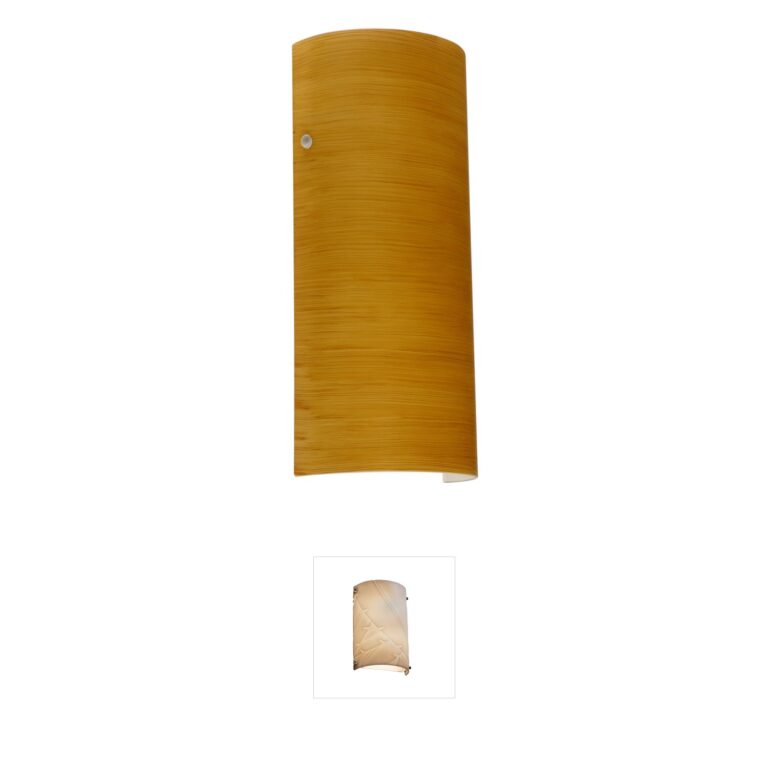 Besa Lighting Torre 14 Oak Glass Wall Sconce in Polished Nickel