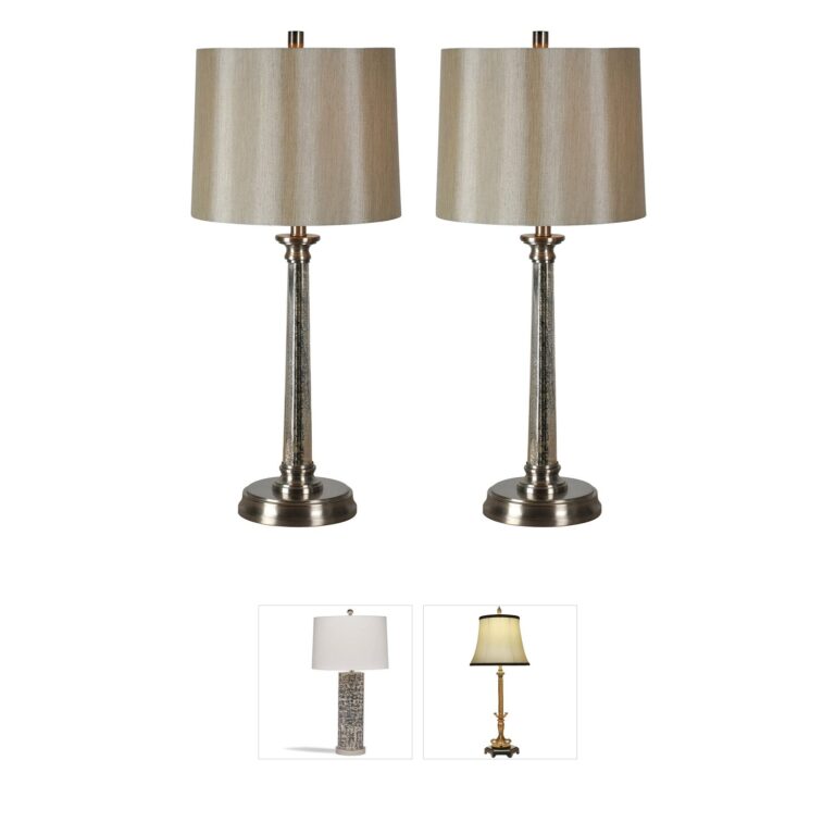 Renwil Brooks Mercury Glass and Satin Nickel Table Lamp
