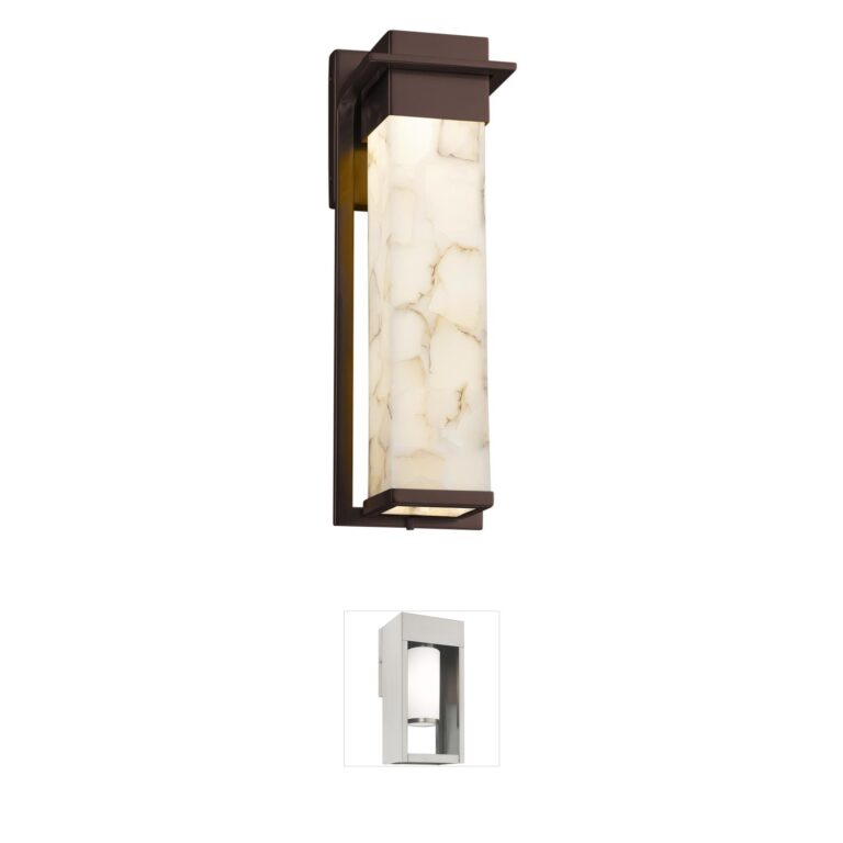 Justice Design Group Alabaster Rocks Resin Outdoor Wall Sconce