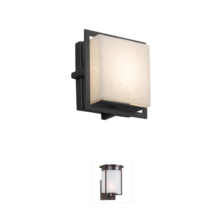 Justice Design Clouds Matte Black LED Outdoor Wall Sconce