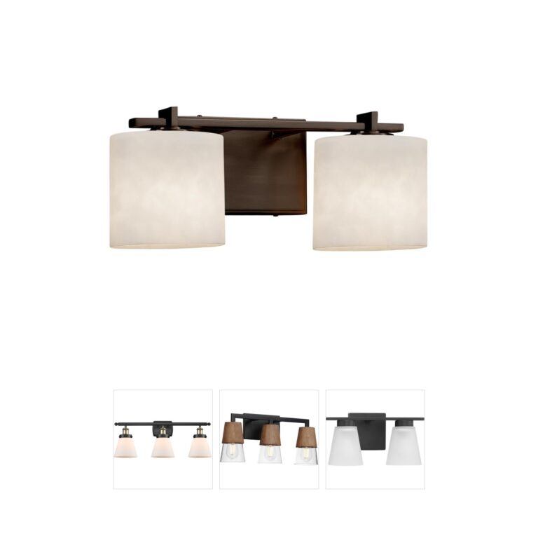 Justice Design Clouds Resin LED Vanity Light in Matte Black