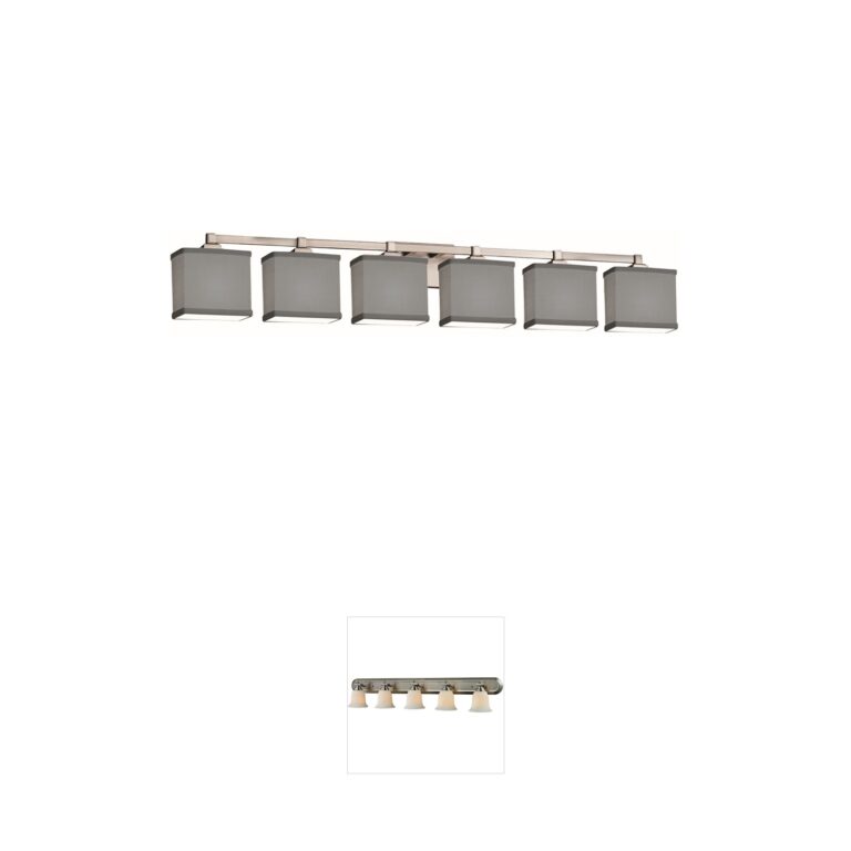 Justice Design Group Textile Woven Fabric Rectangle Vanity Light
