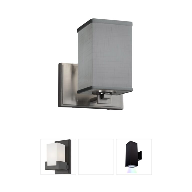 Justice Design Group Textile Polished Chrome and Woven Fabric LED Wall Sconce