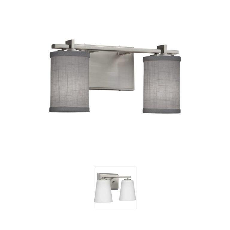 Justice Design Textile Dark Bronze LED Vanity Light