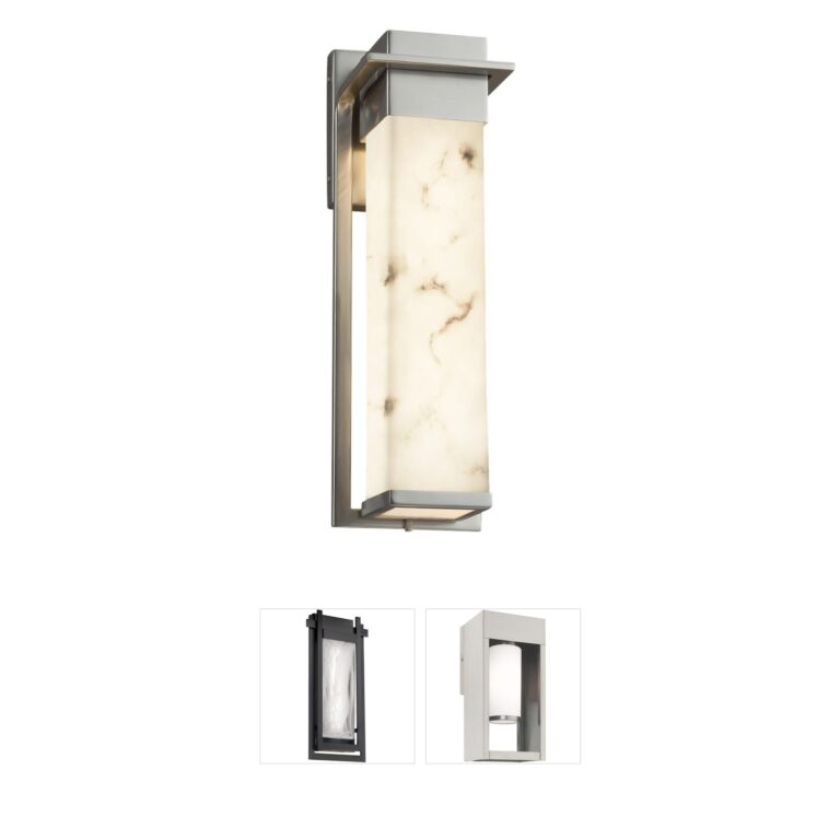 Justice Design Lumenaria Faux Alabaster Resin Outdoor Wall Sconce