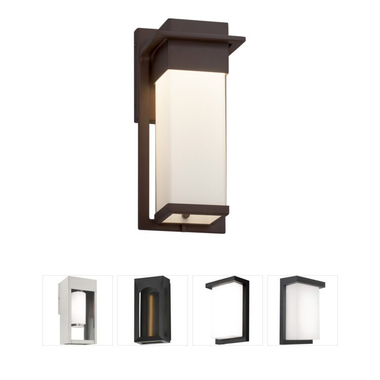 Justice Design Fusion Artisan Glass Dark Bronze Outdoor LED Wall Sconce