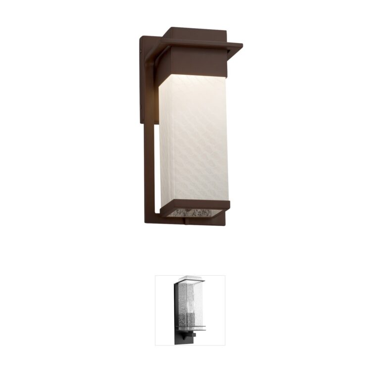 Justice Design Fusion Artisan Dark Bronze Outdoor Wall Sconce