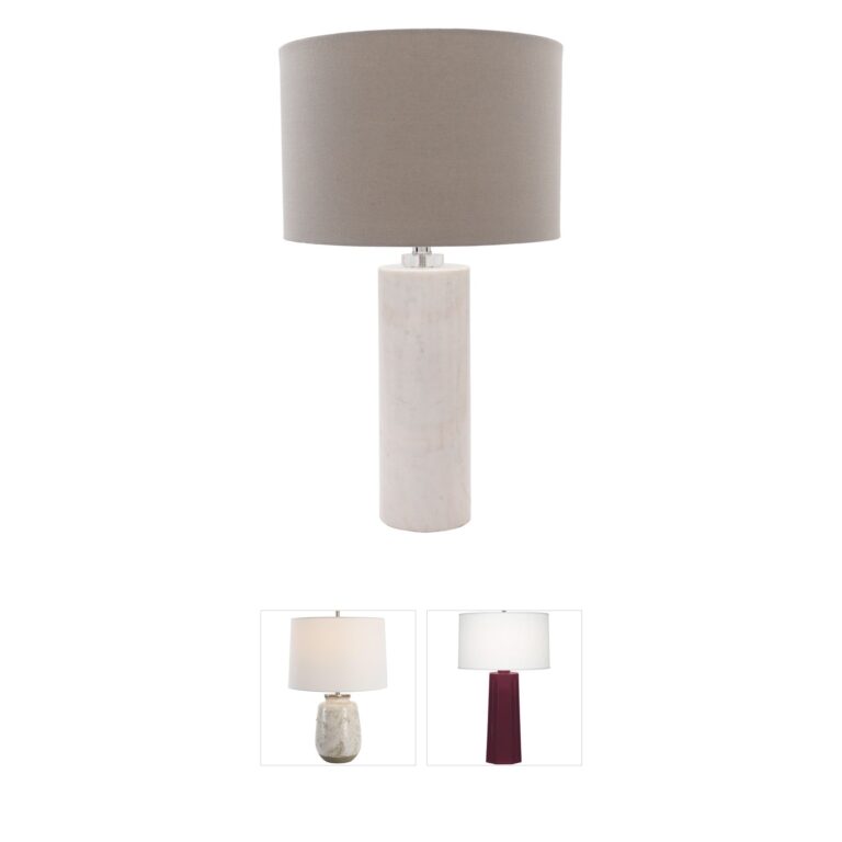 Surya Roland Marble Table Lamp