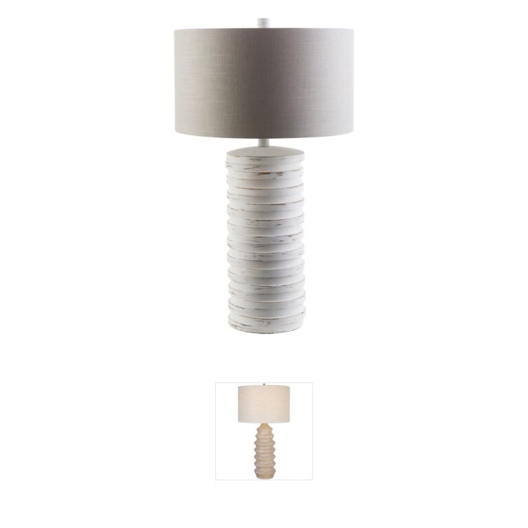 Surya Sulak Beige Resin Table Lamp