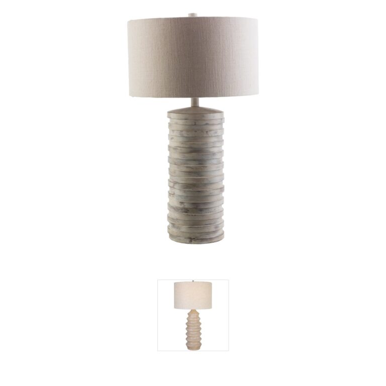 Surya Sulak Taupe Resin Table Lamp
