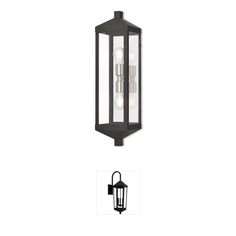 Livex Lighting Nyack Solid Brass Outdoor Wall Lantern