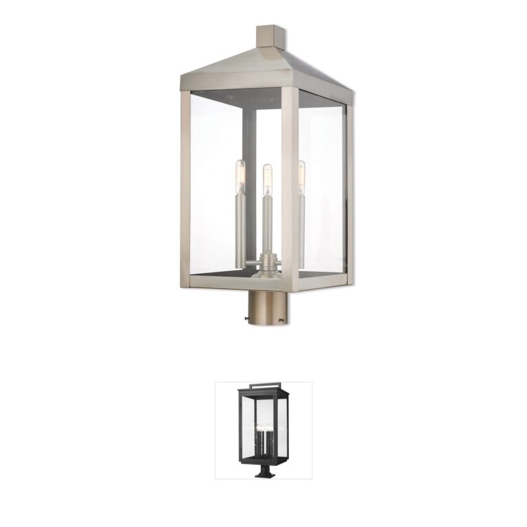 Livex Lighting Nyack Solid Brass Post Lantern