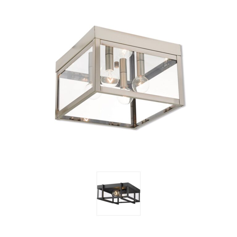 Livex Lighting Nyack Brushed Nickel Outdoor Ceiling Light