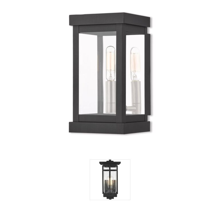 Livex Lighting Hopewell Solid Brass Outdoor Wall Lantern