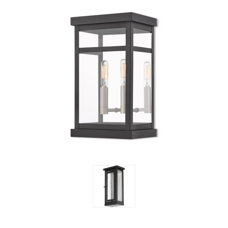 Livex Lighting Hopewell Solid Brass Outdoor Wall Lantern