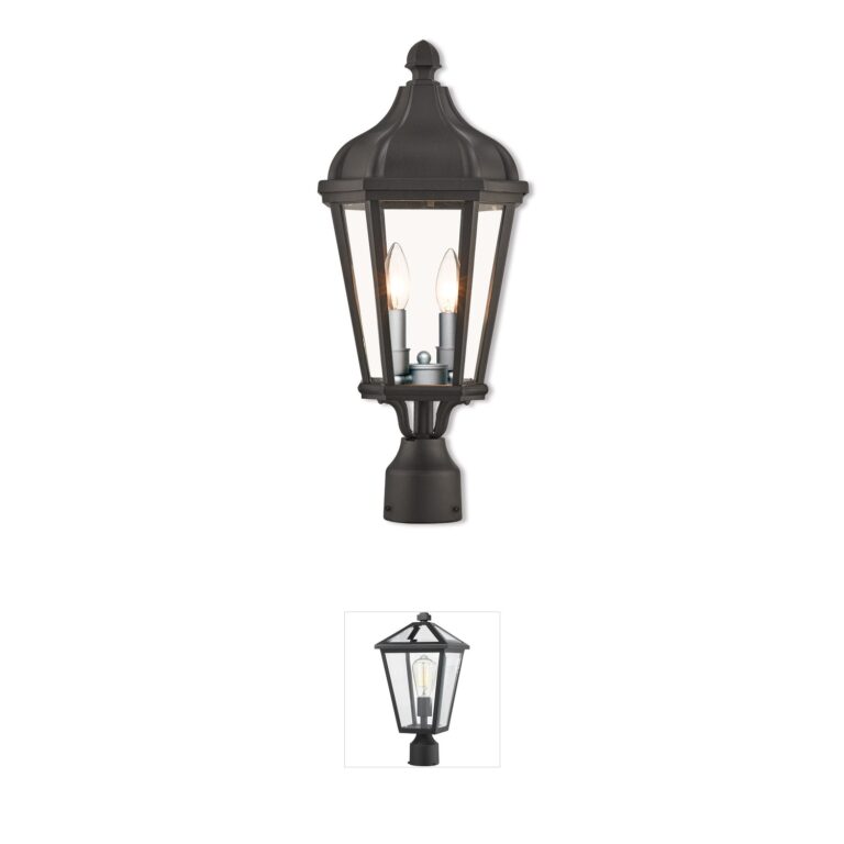 Livex Lighting Morgan Textured Black Cast Aluminum Outdoor Post Light