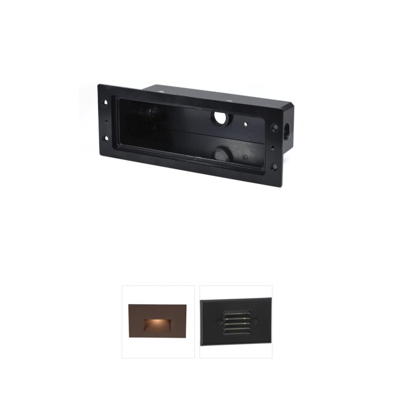 Nora Lighting Brick Black Step Light Housing