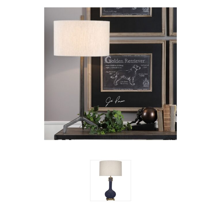 Uttermost Ivor Raw Steel Table Lamp