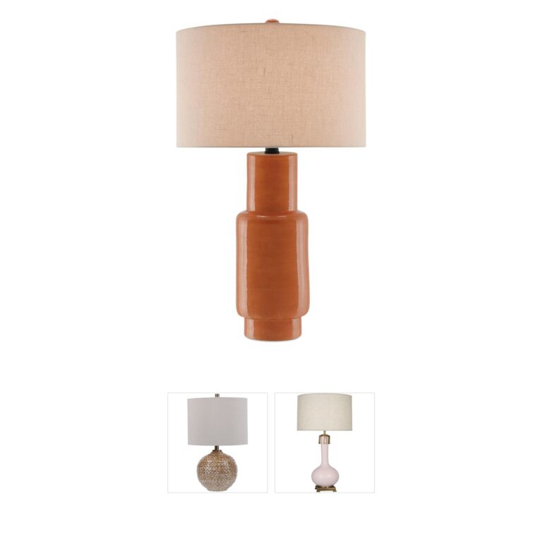 Currey & Company Janeen Orange Terracotta Table Lamp