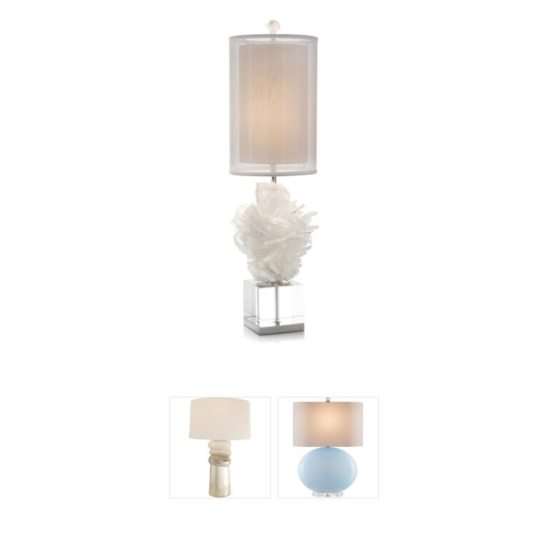 John-Richard Celene 32.5" Glass and Crystal Table Lamp