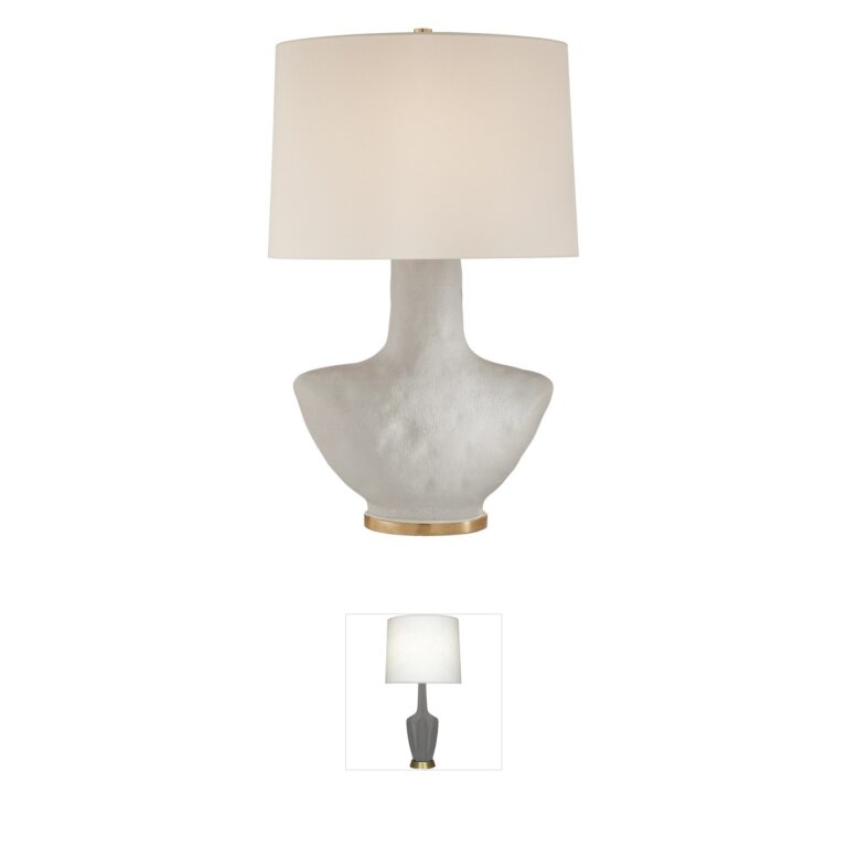 Visual Comfort Signature Collection Kelly Wearstler Armato Porous White Ceramic Table Lamp