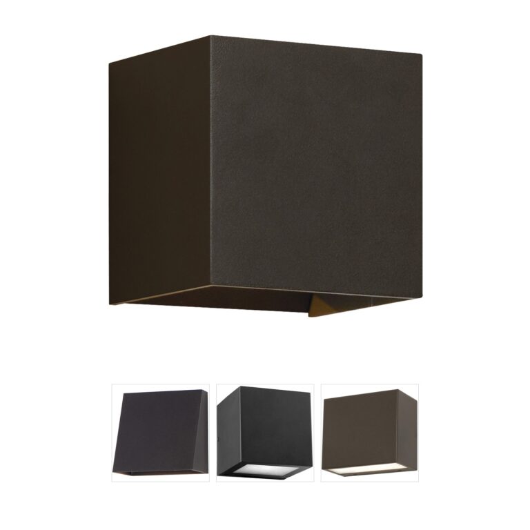 Visual Comfort Modern Collection Vex Bronze Adjustable LED Outdoor Wall Light
