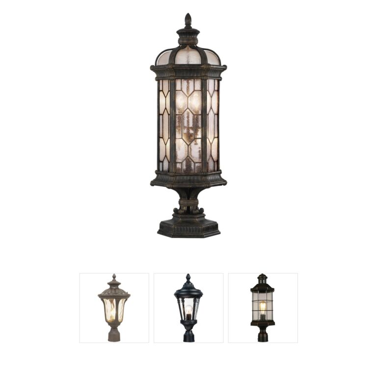 Fine Art Handcrafted Lighting Devonshire Traditional Bronze Outdoor Pier Mount