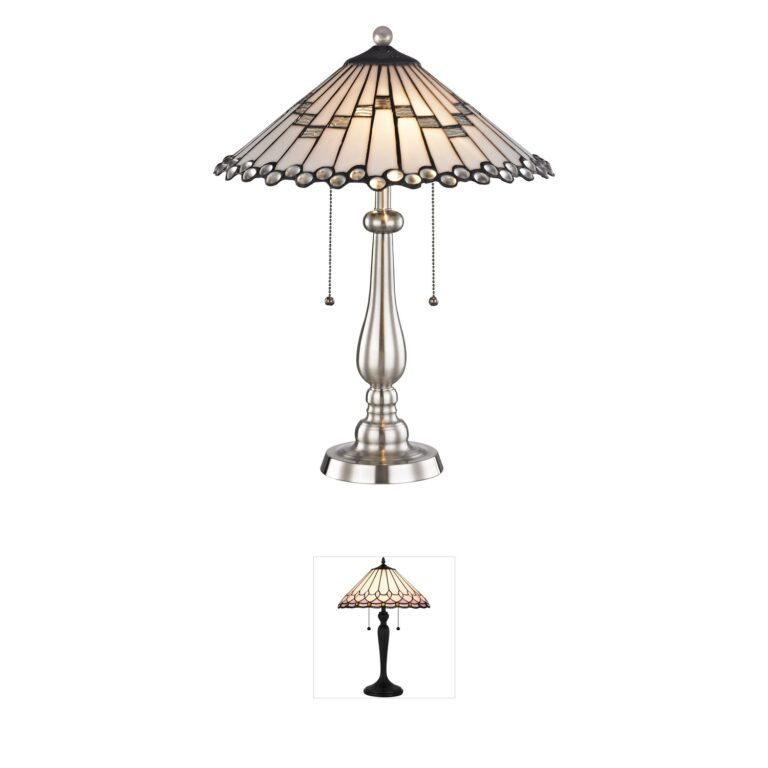 Dale Tiffany Evelyn Hand-Rolled Art Glass Table Lamp