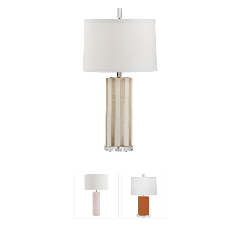 Wildwood Vietri Ceramic Table Lamp in Aged Cream and Taupe Glaze