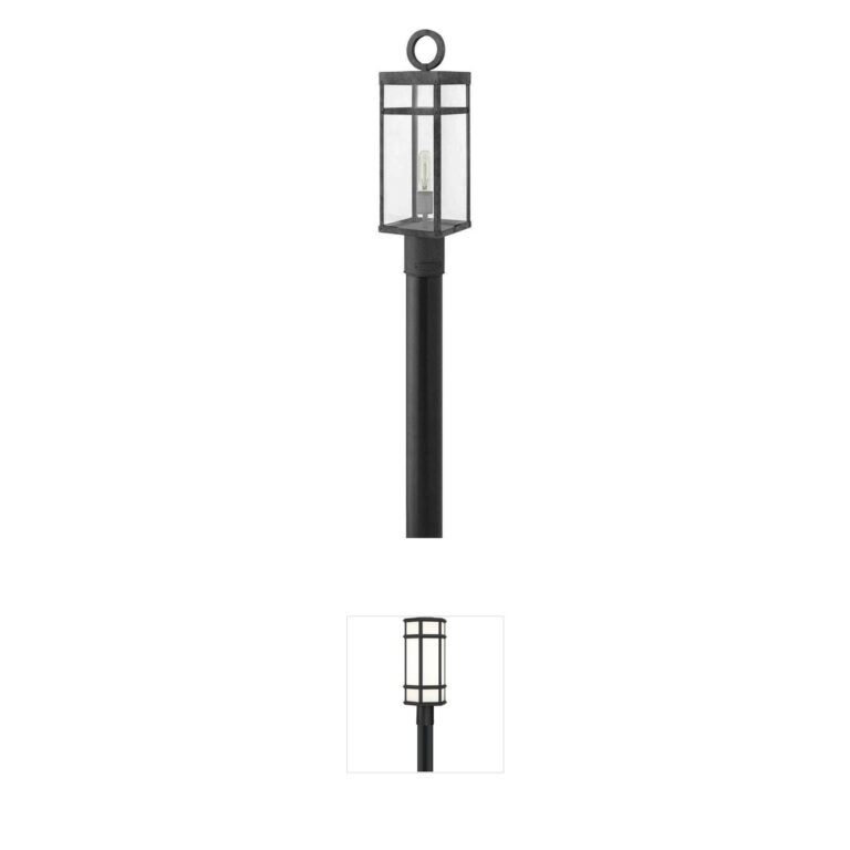 Hinkley Open Air Porter Aged Zinc Aluminum Outdoor Post Lantern