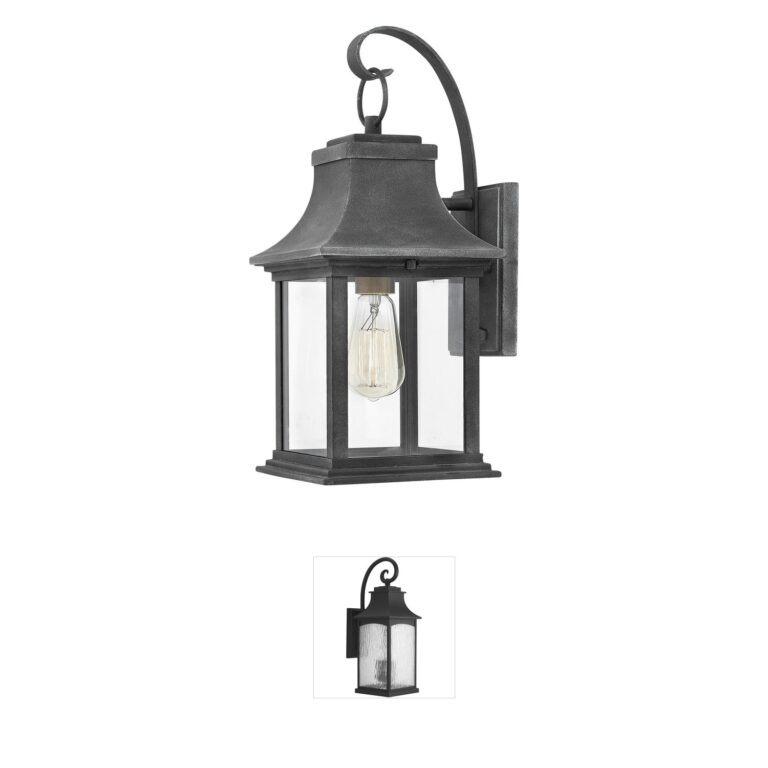 Hinkley Heritage Adair Aged Zinc Small Outdoor Wall Light