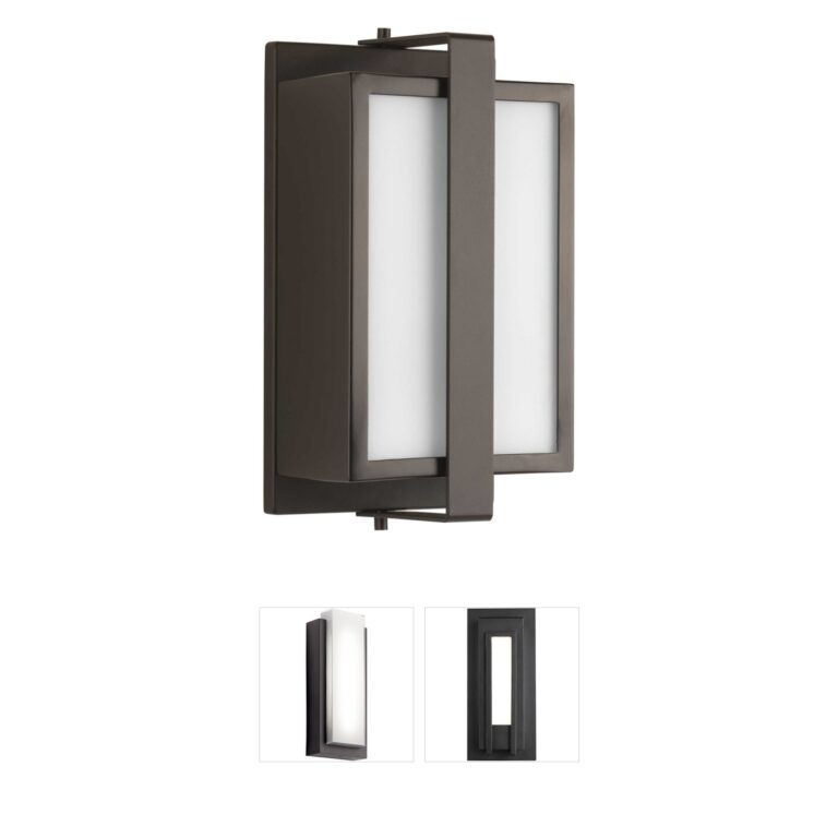 Progress Lighting Diverge Aluminum Outdoor Wall Light with Etched Glass