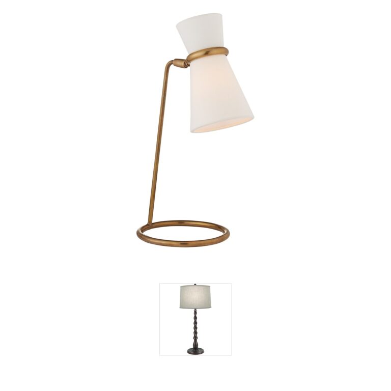Visual Comfort Signature Collection AERIN Clarkson Hand-Rubbed Brass Table Lamp