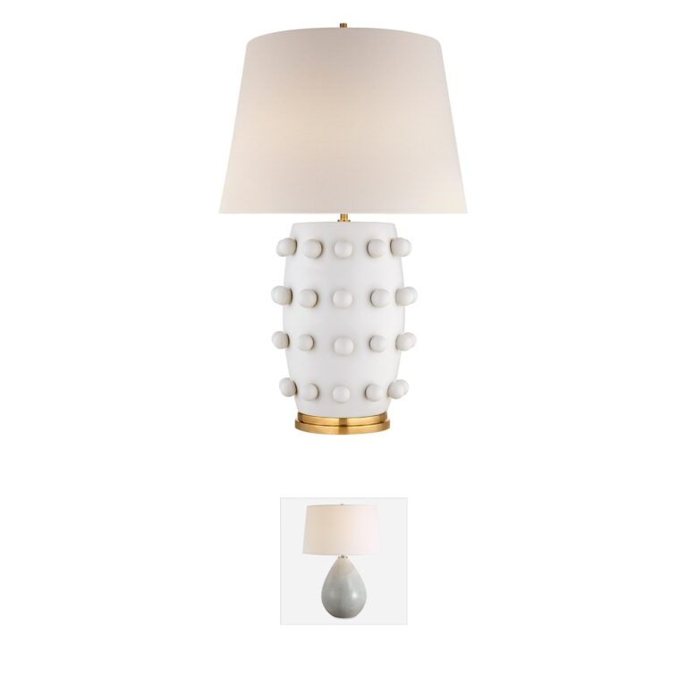 Visual Comfort Signature Collection Kelly Wearstler Linden Plaster White Table Lamp