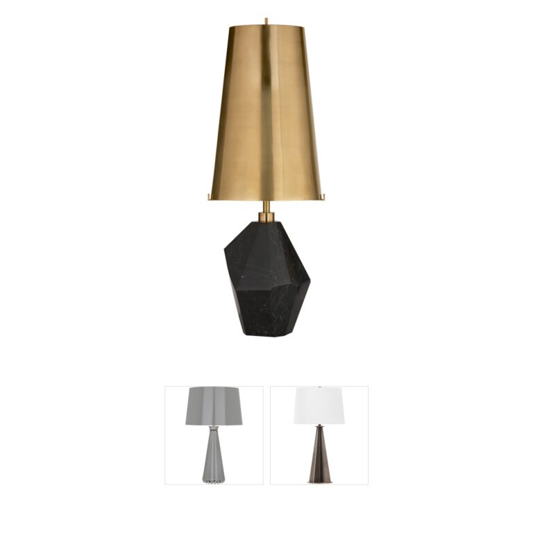 Visual Comfort Signature Collection Kelly Wearstler Halcyon Black Cremo Marble Table Lamp