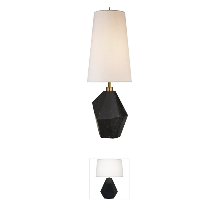 Visual Comfort Signature Collection Kelly Wearstler Halcyon Black Cremo Marble Accent Table Lamp