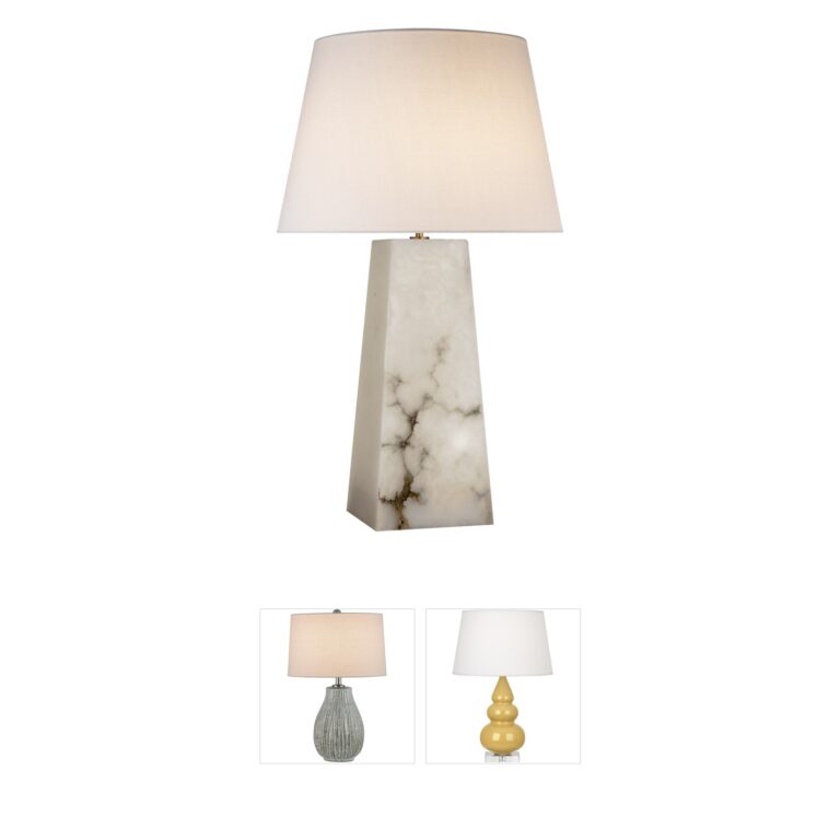 Visual Comfort Signature Collection Kelly Wearstler Evoke Alabaster Table Lamp
