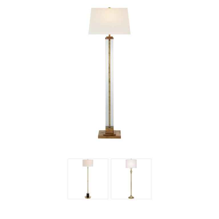 Visual Comfort Signature Collection Wright Gilded Iron Floor Lamp
