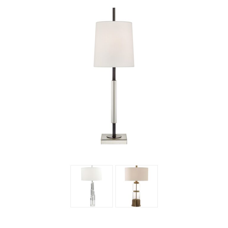 Visual Comfort Lexington Bronze & Crystal Table Lamp