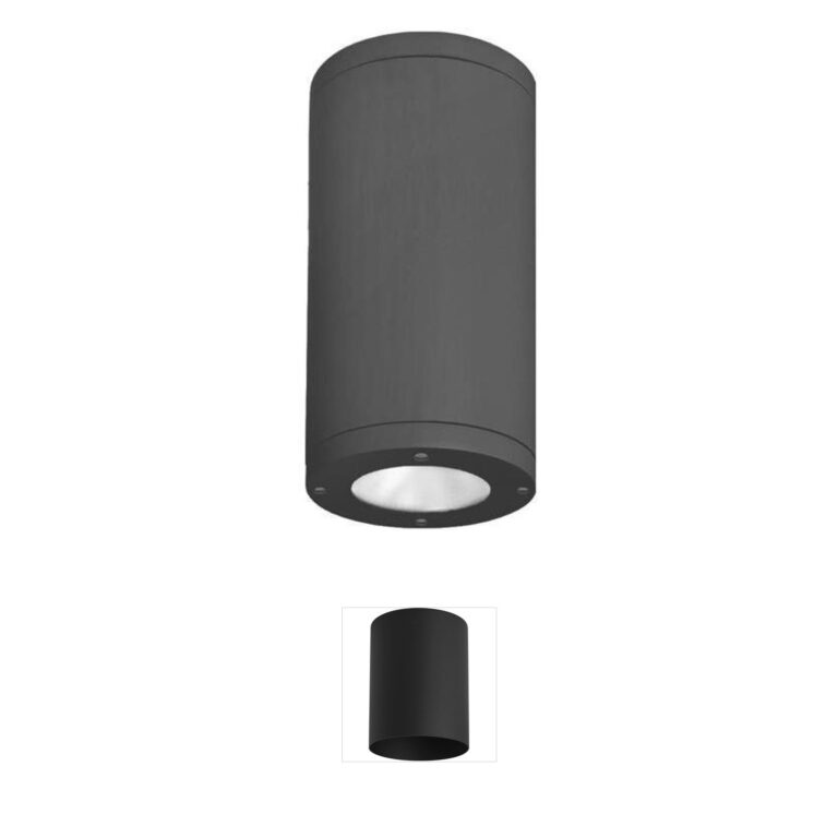 WAC Lighting Tube Arch Black Aluminum Outdoor LED Flush Mount