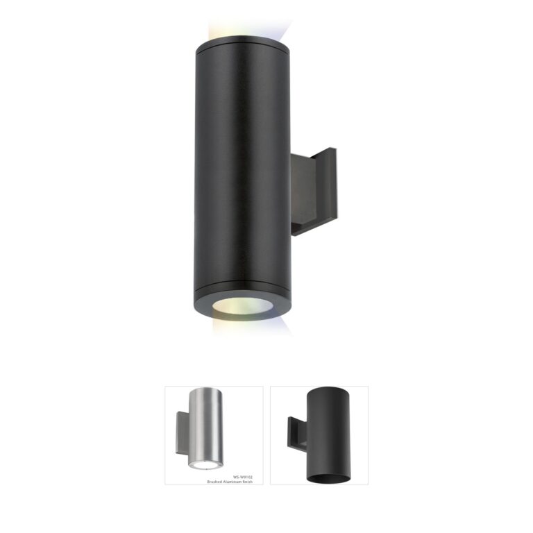 WAC Lighting Tube Arch 5-Inch LED Color Changing Outdoor Wall Light in Black