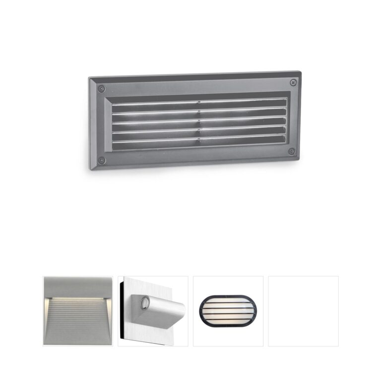 WAC Lighting Endurance Louvered LED Brick Light in Graphite
