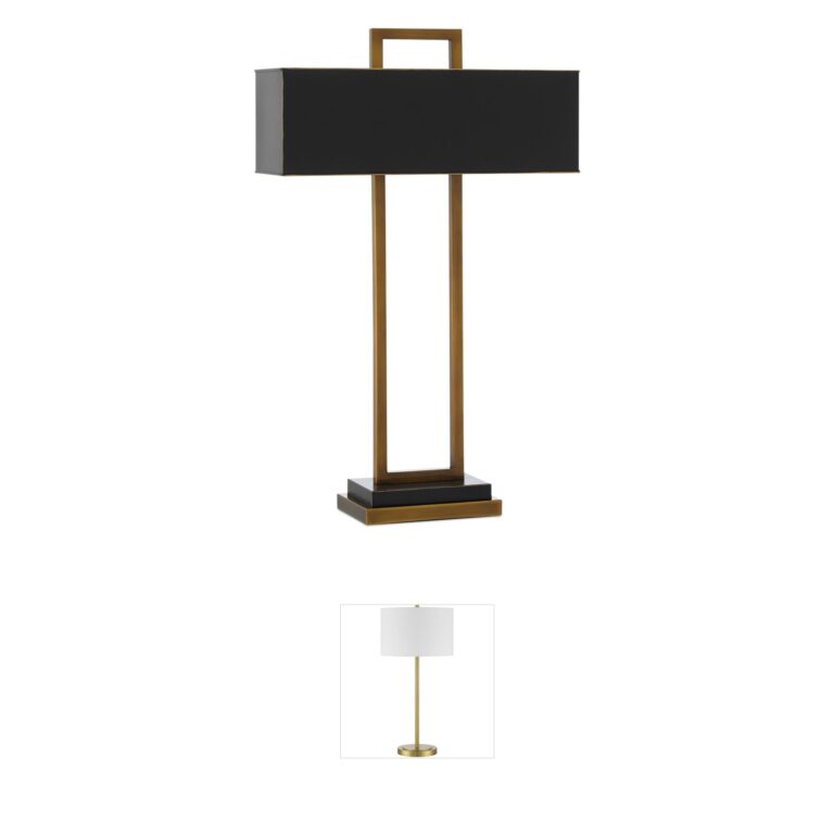 Currey & Company Otto Antique Brass and Oil Rubbed Bronze Metal Table Lamp