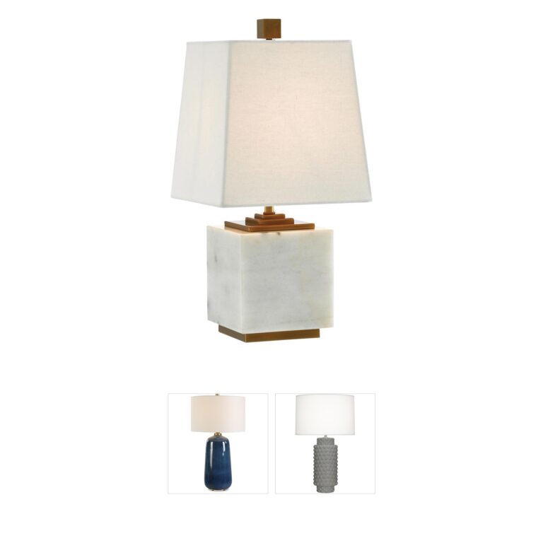 Currey & Company Annelore Marble & Brass Table Lamp