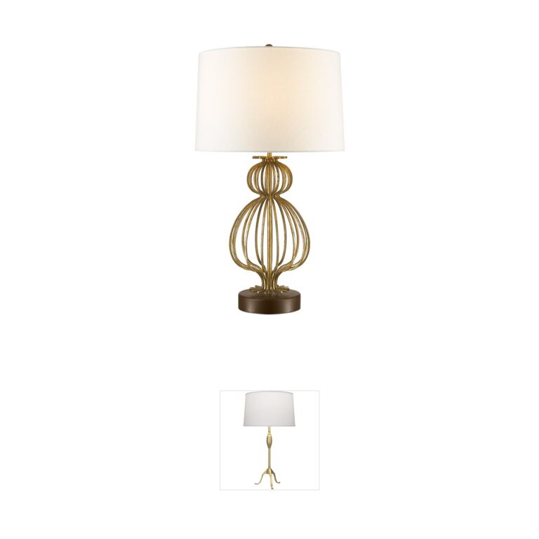 Lucas + McKearn Lafitte Aged Gold Steel Table Lamp