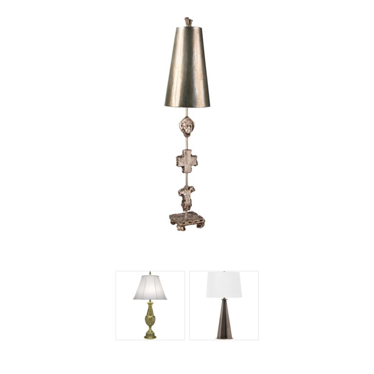 Lucas + McKearn Fragment Collection Silver Leaf Table Lamp