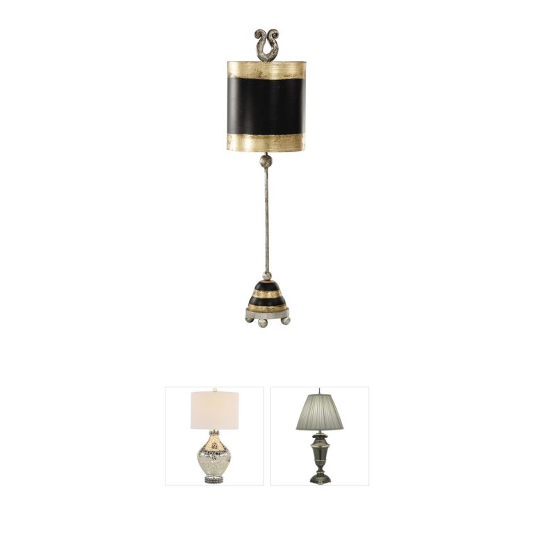 Lucas + McKearn Phoenician Silver Leaf Table Lamp