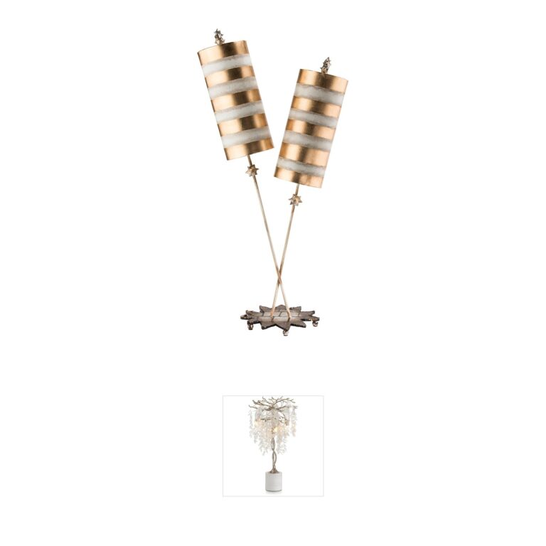 Lucas + McKearn Nettle Luxe Gold Leaf Table Lamp