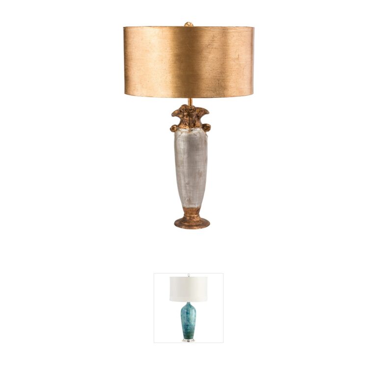 Lucas + McKearn Bienville Gold & Silver Leaf Table Lamp