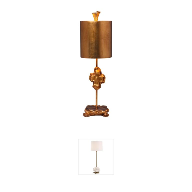 Lucas + McKearn Cross Gold Leaf Table Lamp